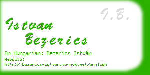 istvan bezerics business card