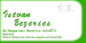 istvan bezerics business card